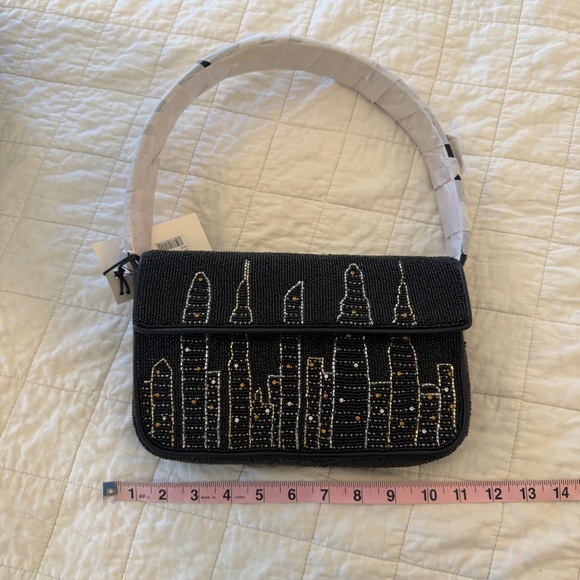 Staud Tommy Bag Beaded NYC Skyline NEW - Picture 8 of 9